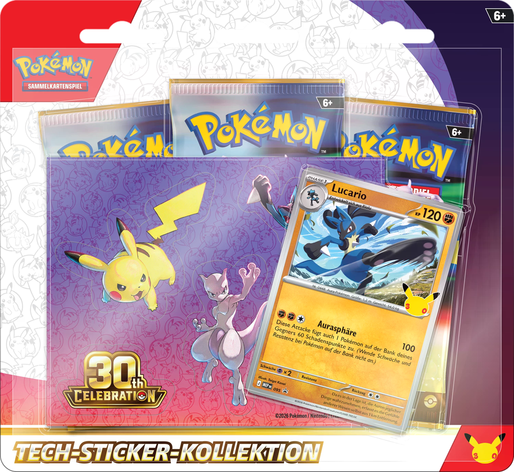 PKM - 30th Anniversary Tech Sticker Collection  - DE
